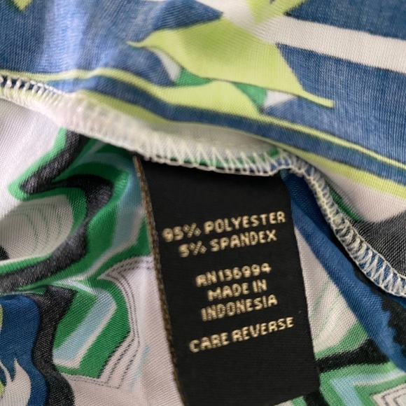 Milano Abstract Print Blouse Top Size XL - Picture 5 of 8